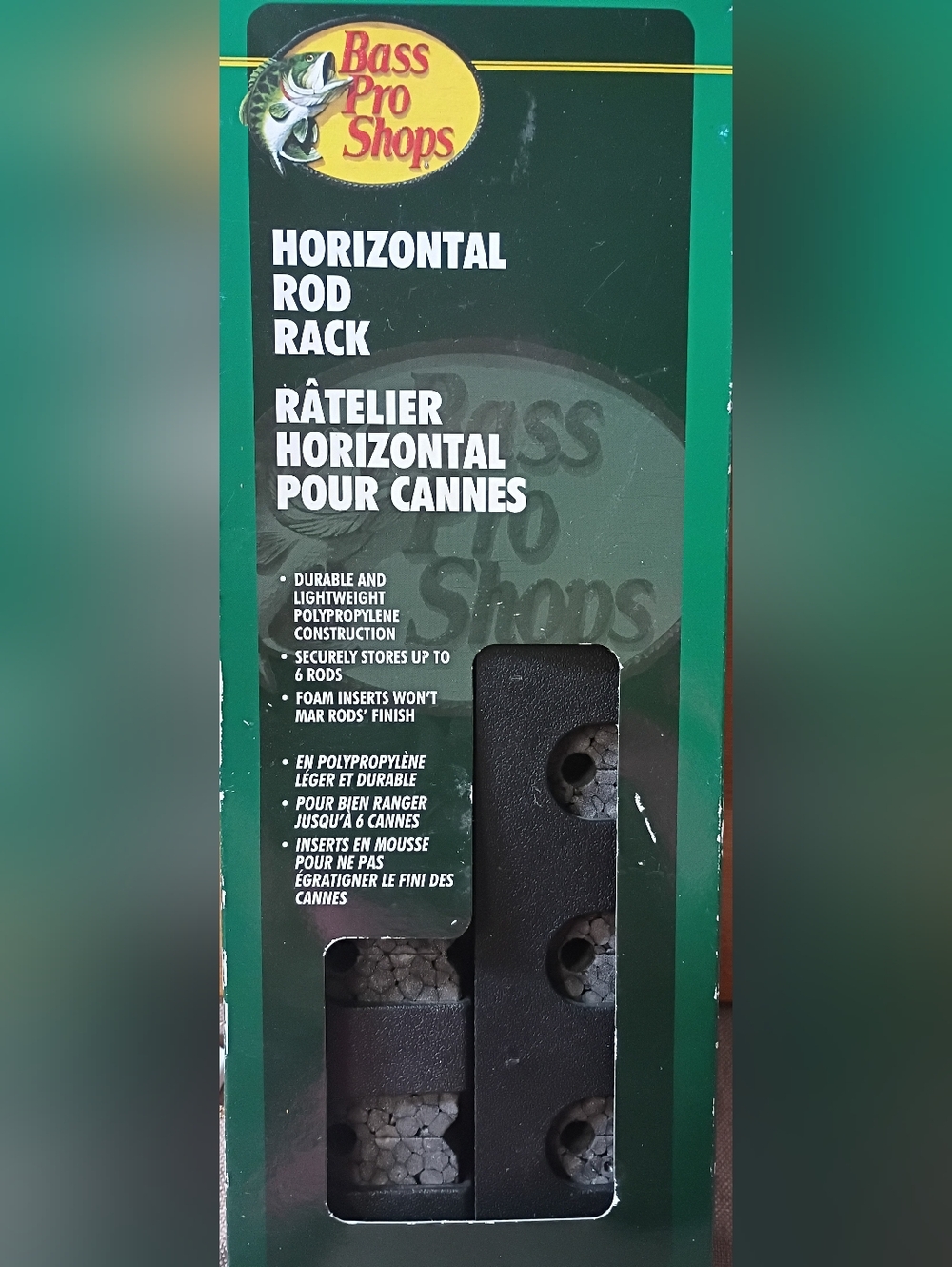 Bass Pro Shops Horizontal Rod Rack Holds 6 Rod & Reel Combos *NEW*